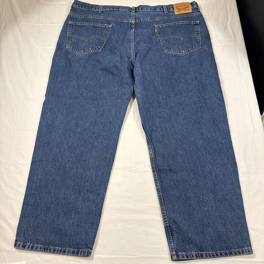 JEANS TAPERED LEVIS 550 MENS 48X30 RELAXED 100% COTTON DENIM DUNGAREE